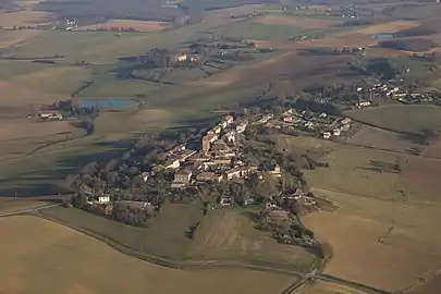 Vue aérienne de la Sauvetat.