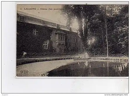 Vue arrière du Corps des Logis du Château de Lallaing