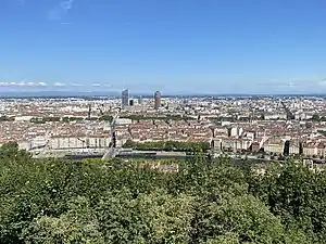 Panorama sur Lyon depuis la basilique.