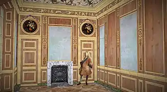 Restitution de la chambre du petit appartement frais, vers 1704.