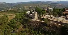 Vue aérienne sur Rennes le Château et le domaine de l'abbé Saunière