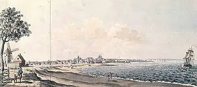 Vue de Trois-Rivières vers 1784.
