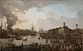 Brest : vue de l'intérieur du port de Brest prise de la cale ouverte (Paris, Sénat - palais du Luxembourg)