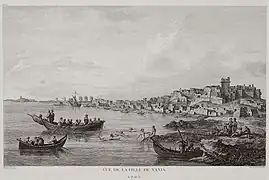 Naxos au XVIIIe siècle pour le Voyage pittoresque de la Grèce de Choiseul-Gouffier