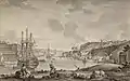 Vue du port de Brest prise de Bordenave (Nicolas Ozanne, musée du Louvre)