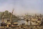 Le Port de Vannes en 1857 - Promenade de la Rabine