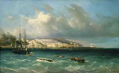 Vue du port et de la ville d'Alger, Paris, musée national de la Marine.