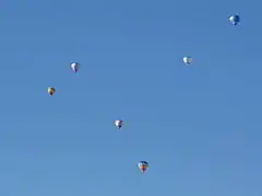 Vue de montgolfières lors des 24e Montgolfiades