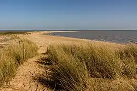 La pointe de l'Aiguillon à l'extrême sud du littoral vendéen