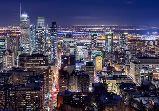 Vue sur le centre-ville de Montréal