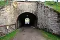 Vue sur le tunnel de la batterie.