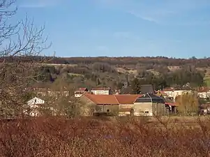 Vue sur le village d'Inor, depuis l'ancienne gare d'Inor