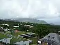 Vue sur les monts Caraïbes et le sud de Basse-Terre depuis le camp Jacob.