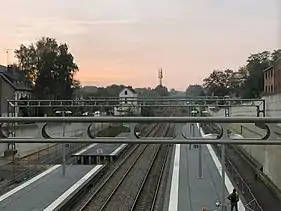 Vue des nouveaux quais de la gare de Rixensart