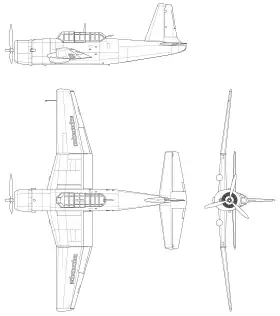 vue en plan de l’avion