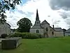 Ensemble formé par l'église et la maison forte de Wéris