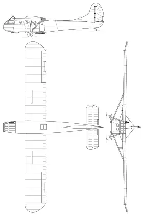 vue en plan de l’avion