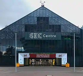 Entrée principale de l'édition 2022 du Congrès mondial des sciences du sol à Glasgow