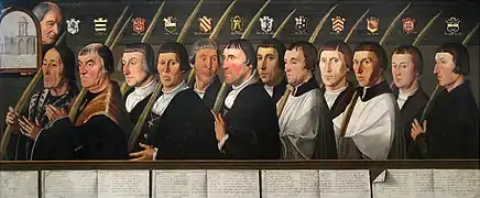 Jan van Scorel, Douze Pèlerins de Jérusalem de la Fraternité d'Haarlem, 1528-1530, Frans Hals Museum, Haarlem.