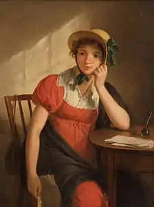 Jeune fille avec une lettre