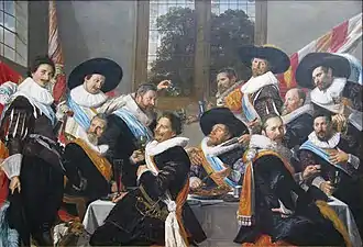 Frans Hals, Banquet des officiers du corps des archers de Saint-Adrien, 1627.