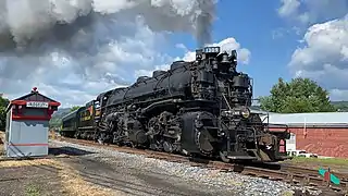 La plus puissante locomotive Mallet actuellement en service, de type 130+031 (en), sur le « Western Maryland Scenic Railroad » en 2022.