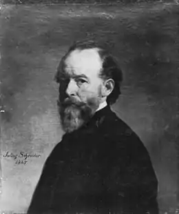 Julius Schrader, Autoportrait, 1865