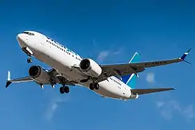 Un Boeing 737 MAX 8 en approche finale.