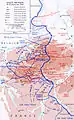 Progression de la contre-offensive nazie lors de l'opération « Wacht am Rhein », 16-25 décembre 1944.