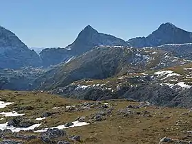 Vue de la face nord-est du Wagendrischelhorn et du Großes Häuselhorn