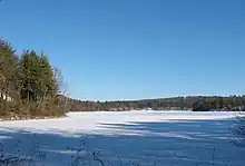 L'étang de Walden, en hiver.