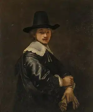 Peintre inconnu, Portrait de Walich Schellingwou, 1641, huile sur toile, musée de l'Ermitage, Saint-Pétersbourg.
