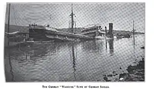 Image du navire Walkure coulé.