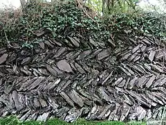 Muret en pierre sèche (pays de Galles).