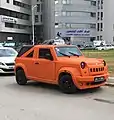 Voiture Wallyscar dans le Centre urbain nord (Tunis) en 2019.