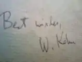 signature de Walter Kohn