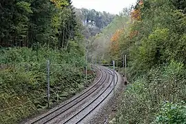 La ligne 166 près de Walzin