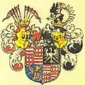 Blason de 1481 des comtes de Mansfeld d'après l'armorial de Siebmacher (1605)