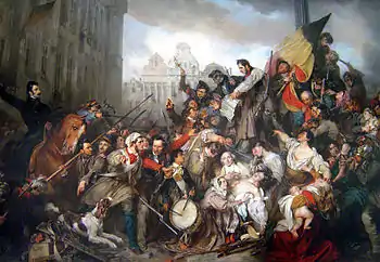 Épisode des Journées de Septembre 1830 sur la place de l'Hôtel de ville de Bruxelles (Gustave Wappers)