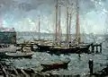 Ships in Harbor, Noank, 1906