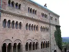 Palais de la Wartburg, du côté de la cour intérieure du château