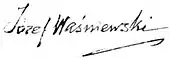 signature de Józef Waśniewski