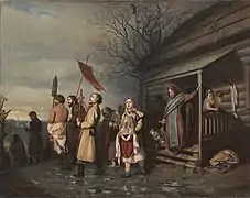 La Procession de Pâques au village par Perov (1861)
