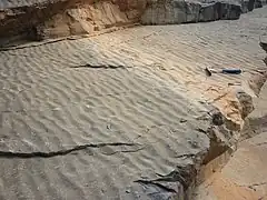 Rides de vagues observées dans un grès carbonifère près de Kilkee (Irlande)