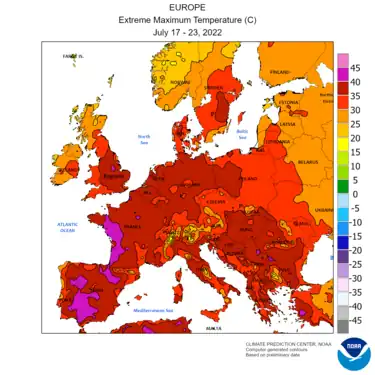 Intensification des vagues de chaleur. Des événements tels que la vague de chaleur européenne de juillet 2022 sont de plus en plus fréquents.