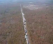 Train de marchandises accidenté, près de Waveland (Mississippi).