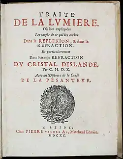 Image illustrative de l’article Traité de la lumière (Huygens)