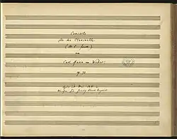 Image illustrative de l’article Concerto pour clarinette no 1 de Weber