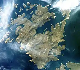 Image satellite de l'île de Weddell