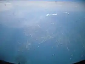 Vue aérienne de l'archipel.